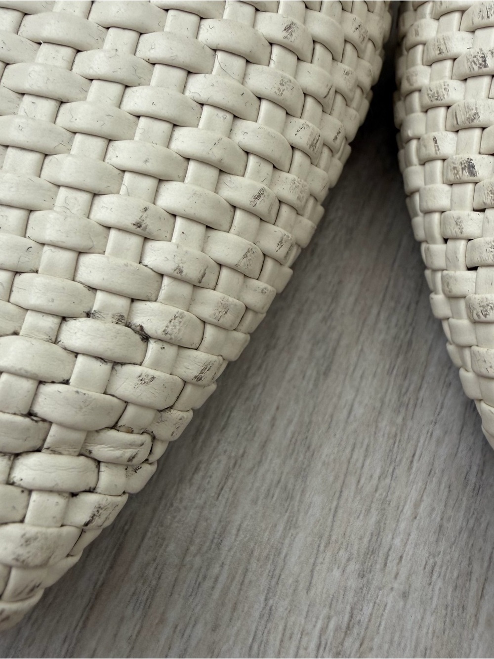 Birdies Cream Woven Pointed Slip-On Mules - Picture 3 of 6